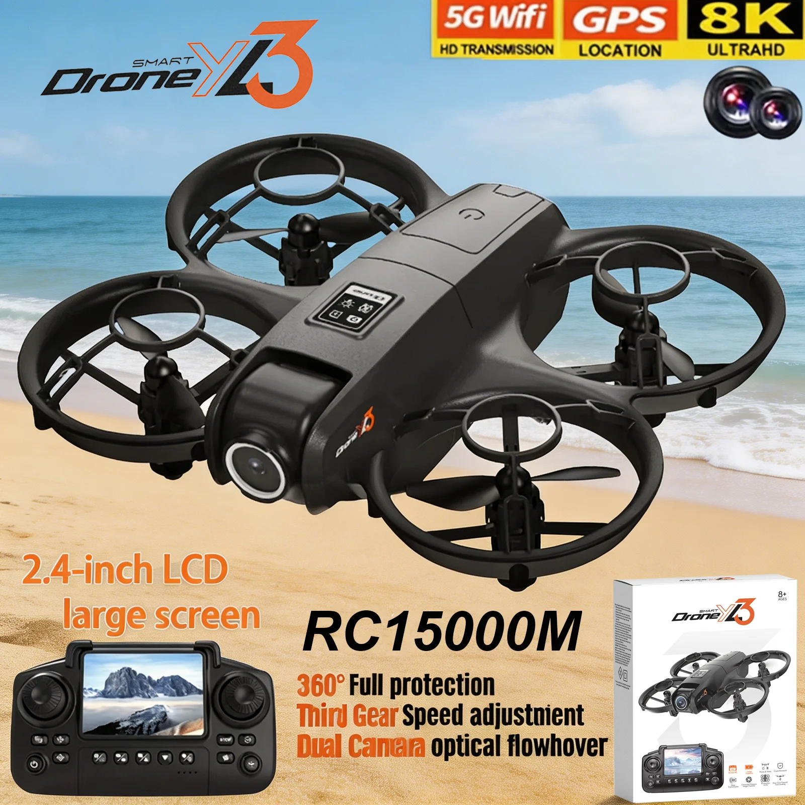 Drone Multispectral - New YL3 RC Drone 8K 1080P
