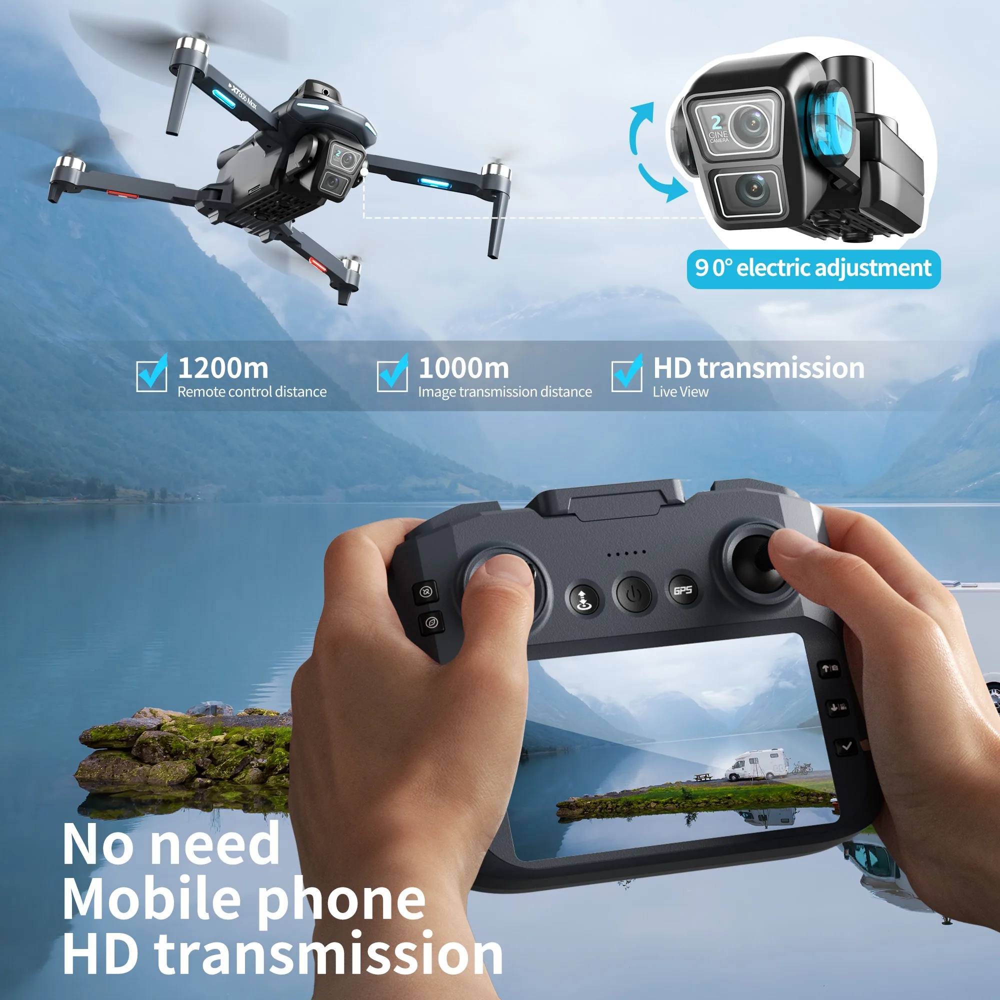 Lenovo XT606 MAX GPS Drone 4k  - Drone Multispectral 评论和价格