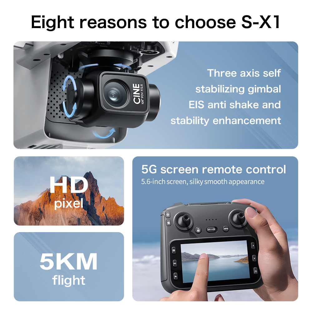 S-X1 MAX GPS Drone with 3-Axis - Drone Multispectral 评论和价格