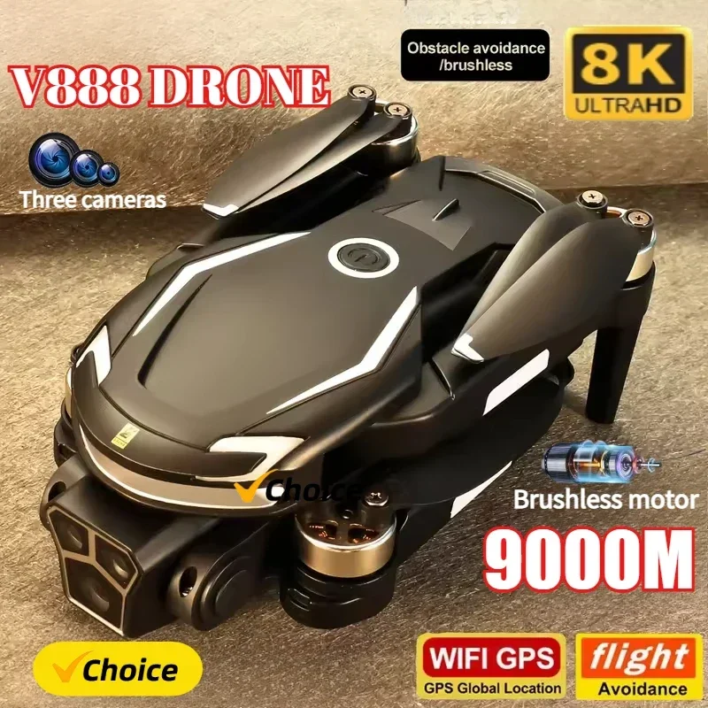 New V888 Drone 8K GPS Triple C - Drone Multispectral 评论和价格